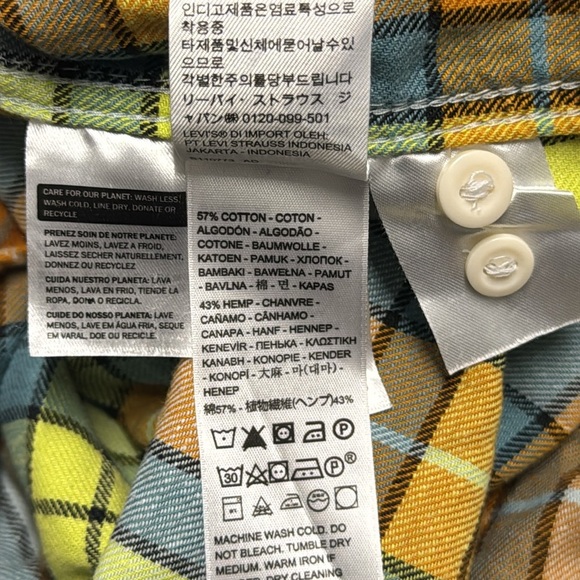 Levis Men’s Jackson Plaid Worker Overshirt in Jones Plaid Starlight Multi - Picture 5 of 6